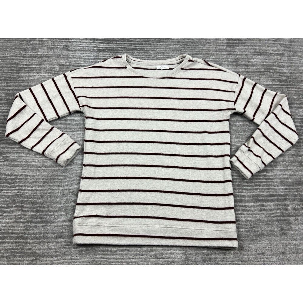 Maurices Sweater Womens Multicolor Striped Longsleeve Polyester Blend